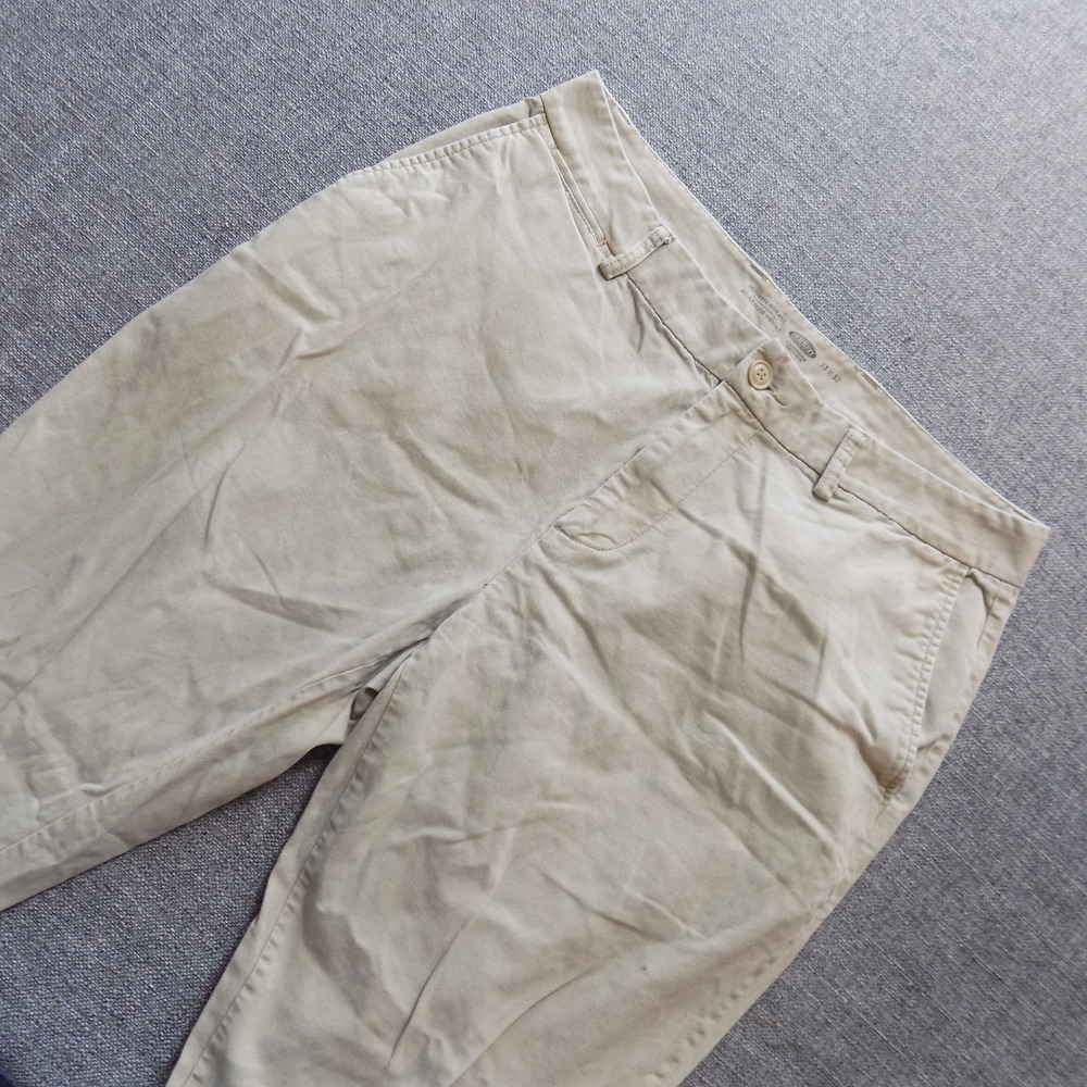 Old Navy Ultimate Athletic Chinos Mens 33x32 Khaki Good Stretch Twill Pants